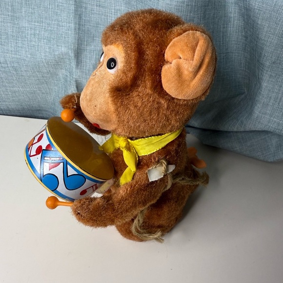 Brown and Yellow Plush Monkey with Drum Accessory - Picture 1 of 5